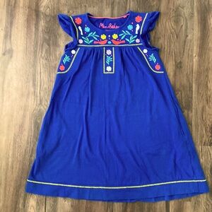 Mini Boden Embroidered Bird Floral Jersey Dress- Size 9/10